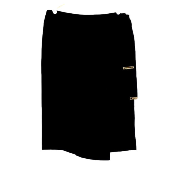CALVIN Klein Faux Wrap Skirt, Size 4, Black. - Picture 1 of 7